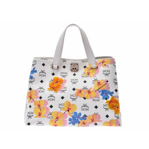 MCM Handbag White Black Yellow Blue Strap